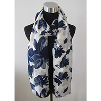 Ink Floral Scarf