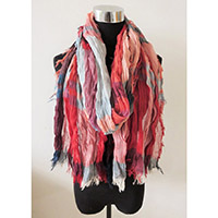 Raw-edge Check Scarf