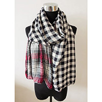 Double-sided Check Scarf