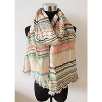 Stripe Crinkle Scarf